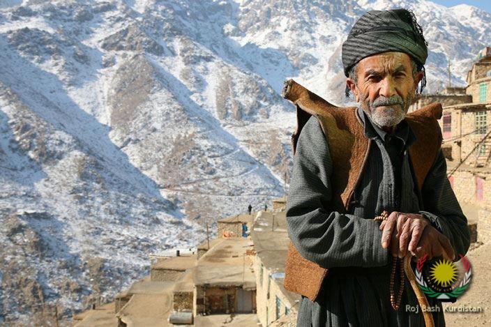 kurdish old man in mountain