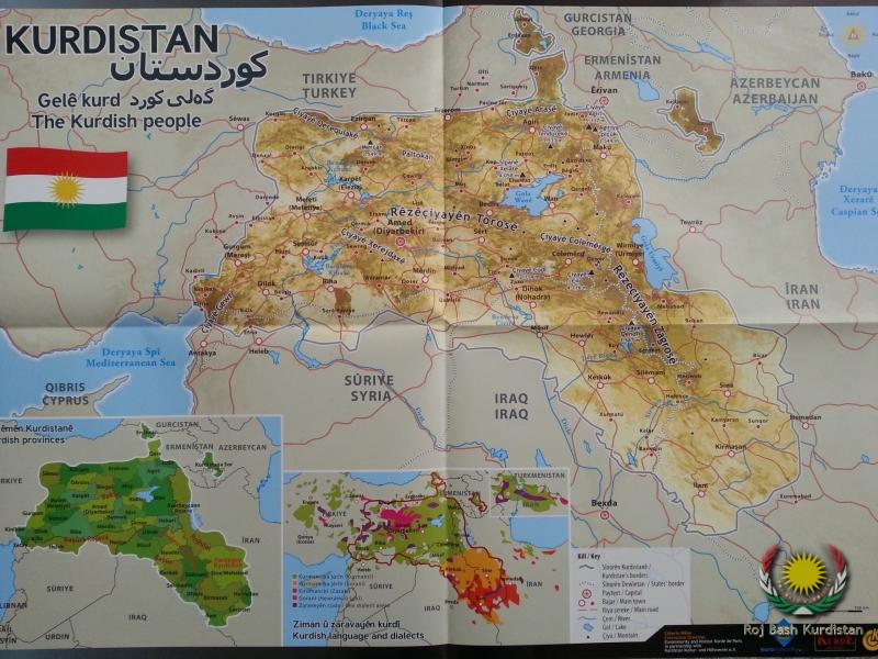 Eurominority.eu and Kurdish Institute of Paris (Institut kurde de Paris) map of Kurdistan.