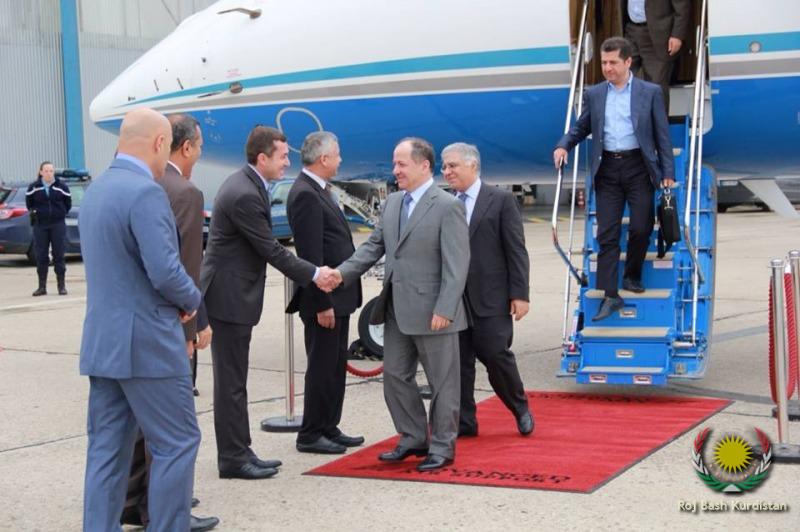 Masud Barzani arrives in Paris – 20 - 5 - 2014