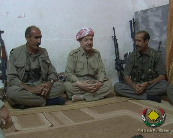 President Barzani with PKK Gerilla