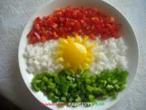 a food made in the shape of kurdistan flag