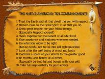 Native 10 commandments