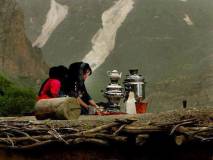 Kurdish girl making tea