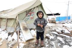 Yazidi boy in camp
